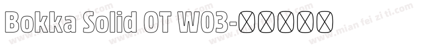 Bokka Solid OT W03字体转换